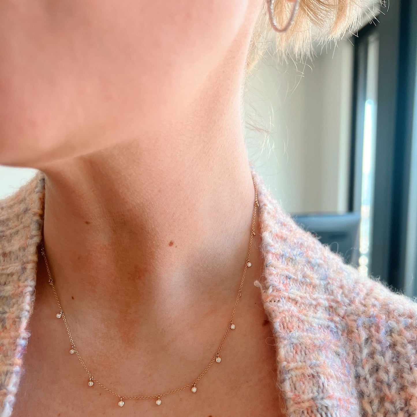 Dancing Round Diamond By The Yard Necklace