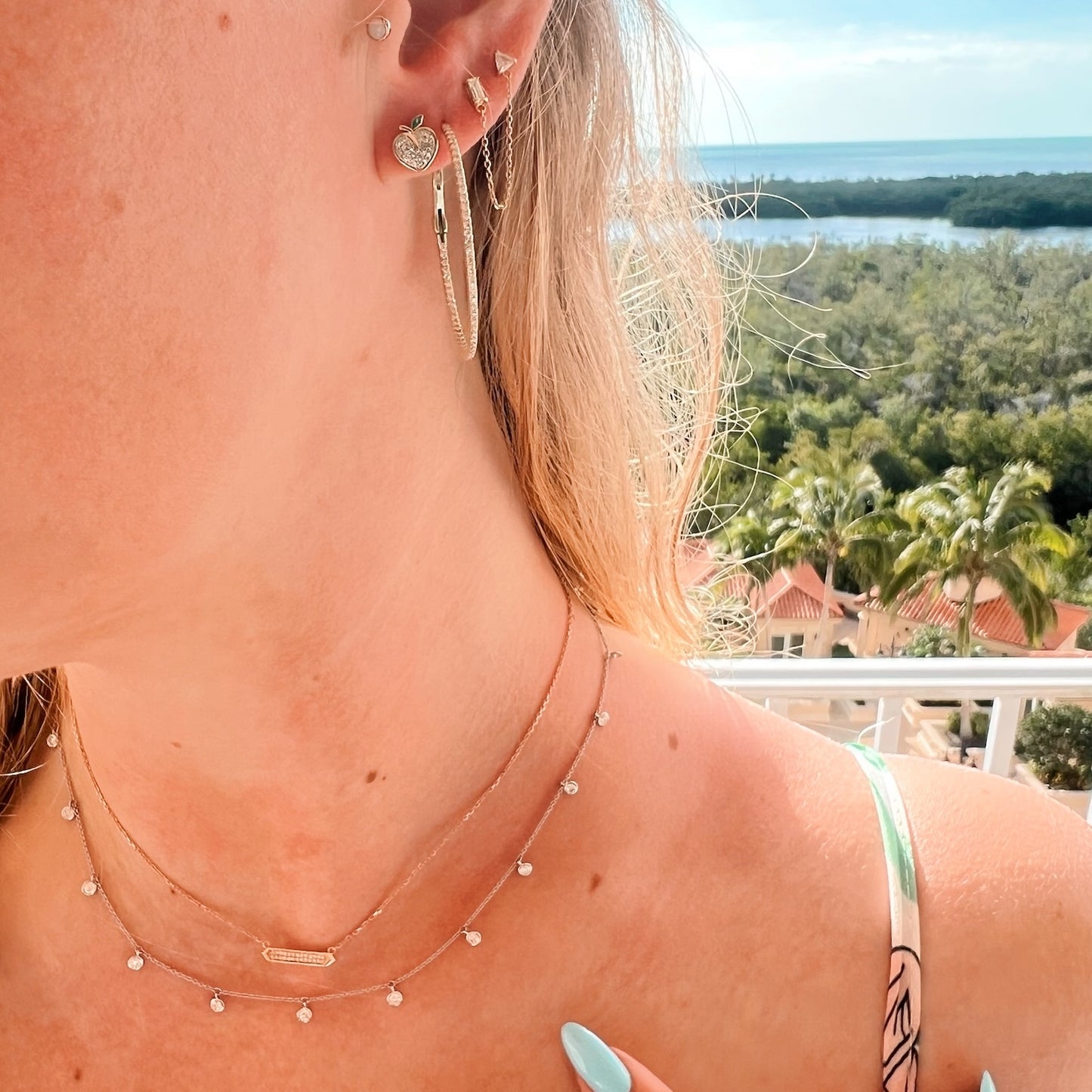 Dancing Round Diamond By The Yard Necklace