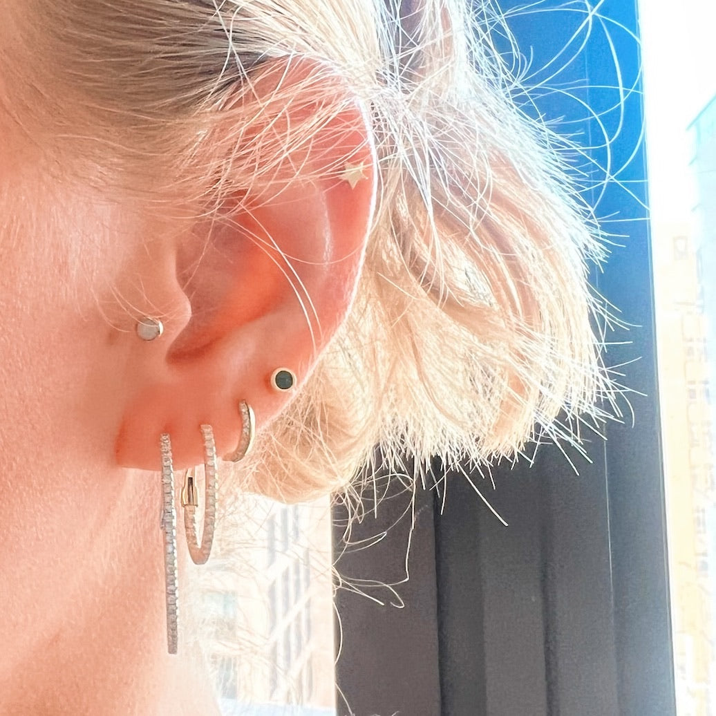 Medium Diamond Hoops