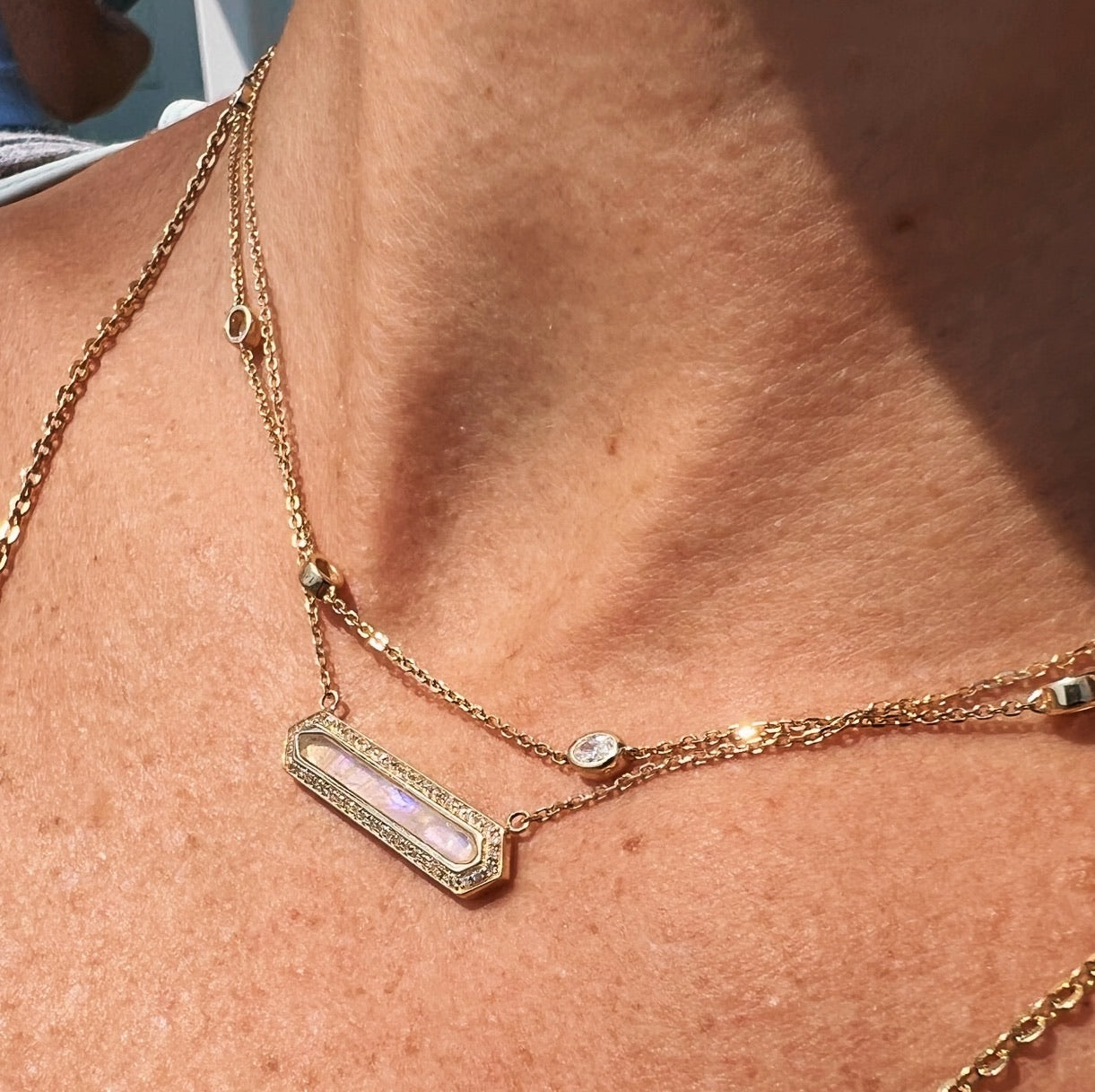 Oval Diamond By The Yard Necklace