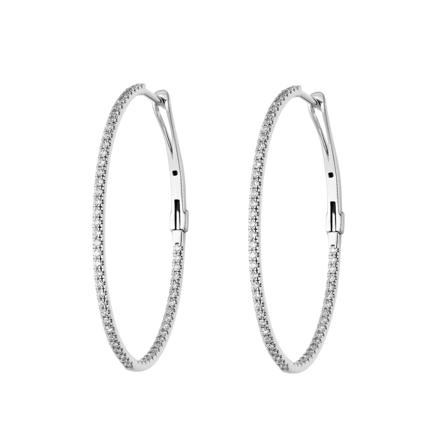 Large Diamond Hoops