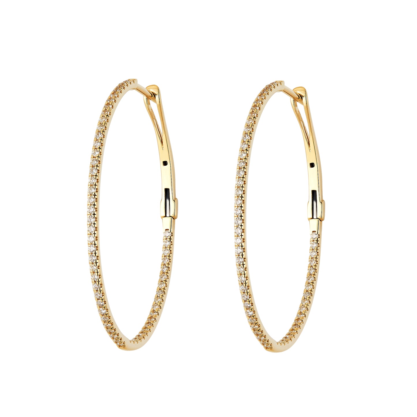 Large Diamond Hoops