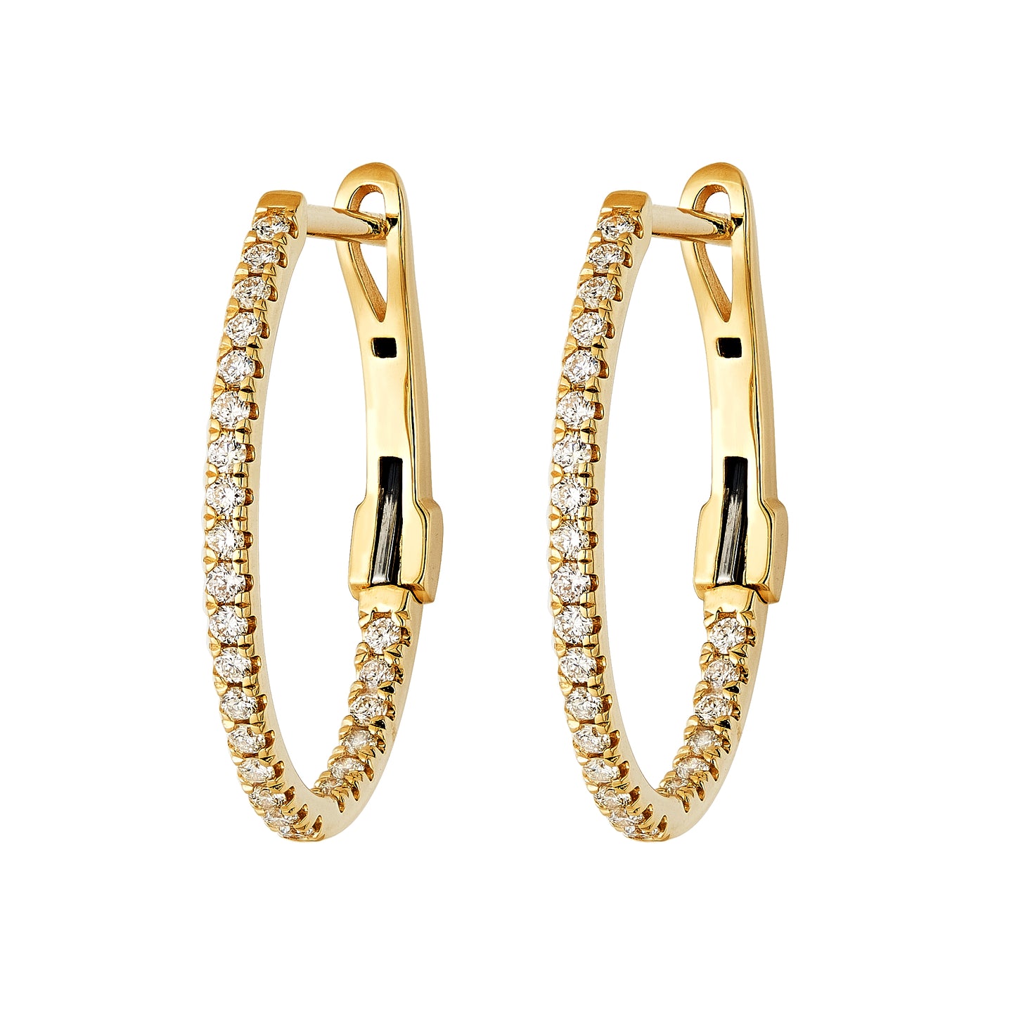 Medium Diamond Hoops