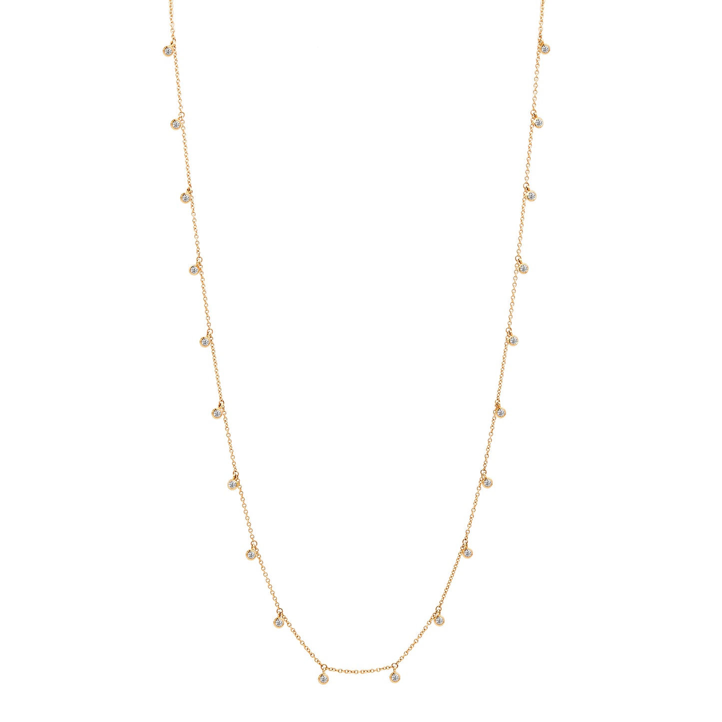 Dancing Round Diamond By The Yard Necklace