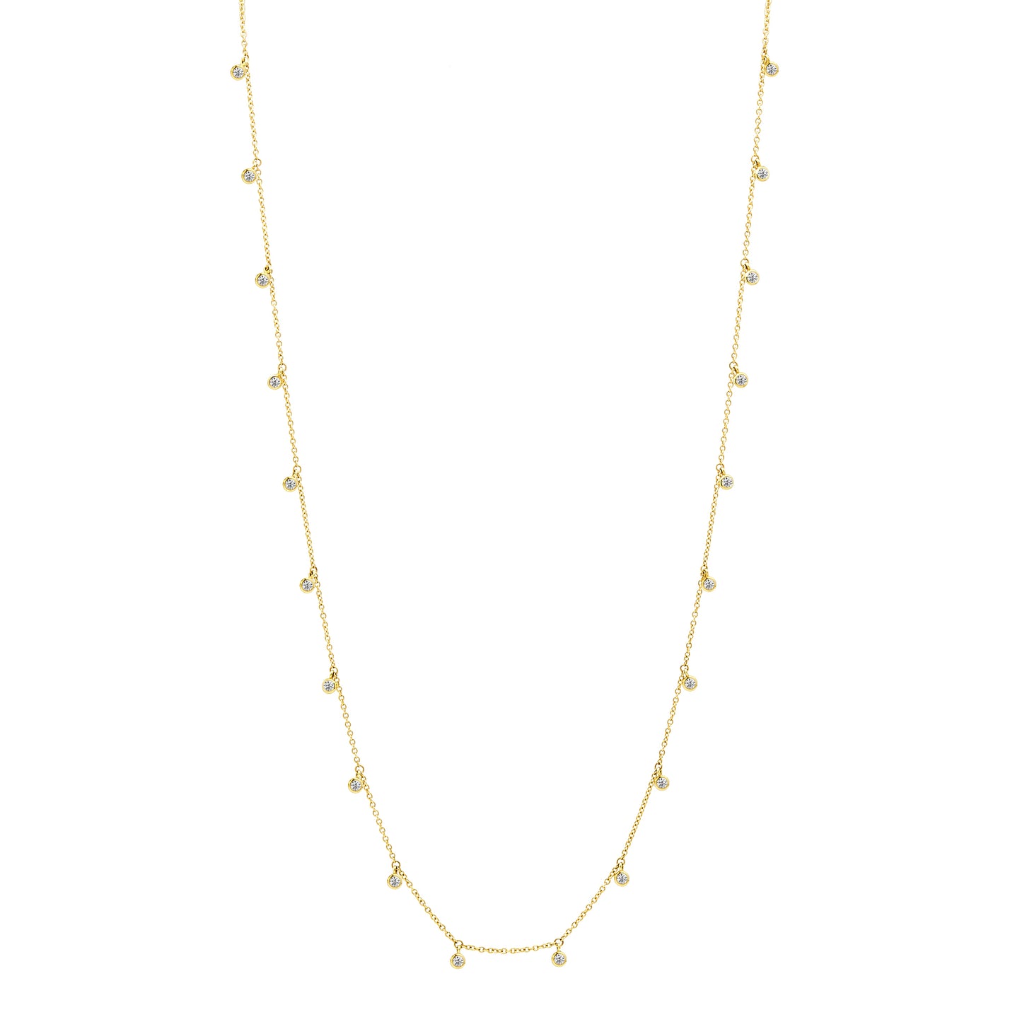 Dancing Round Diamond By The Yard Necklace