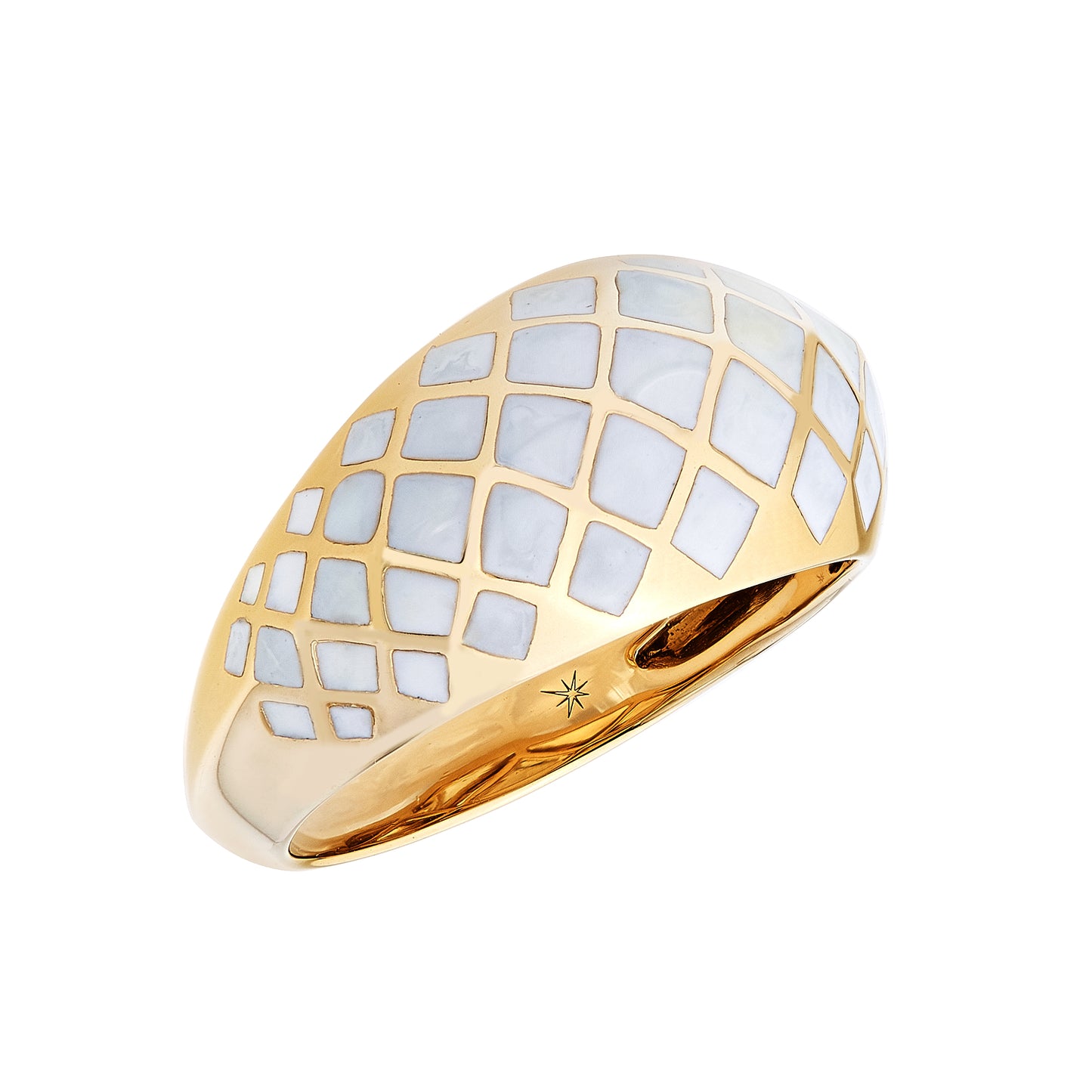 Checkerboard Pinky Ring