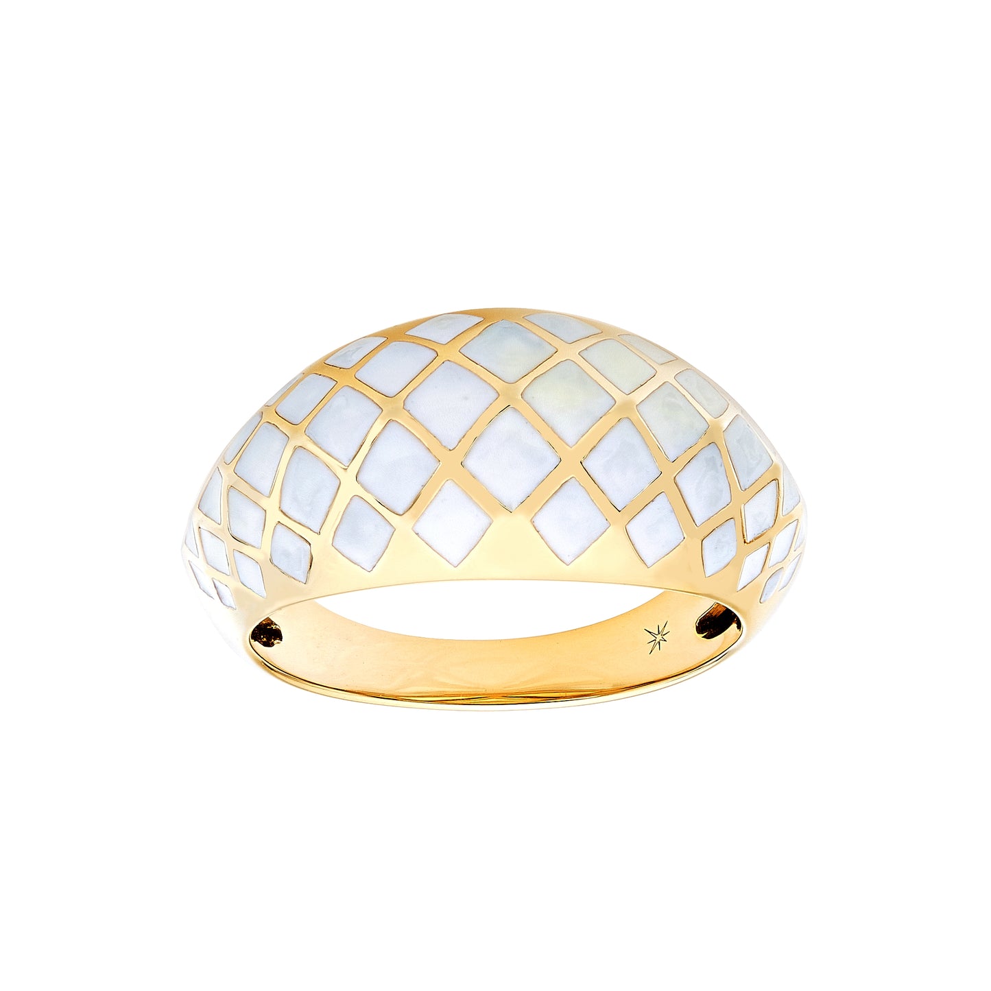 Checkerboard Pinky Ring