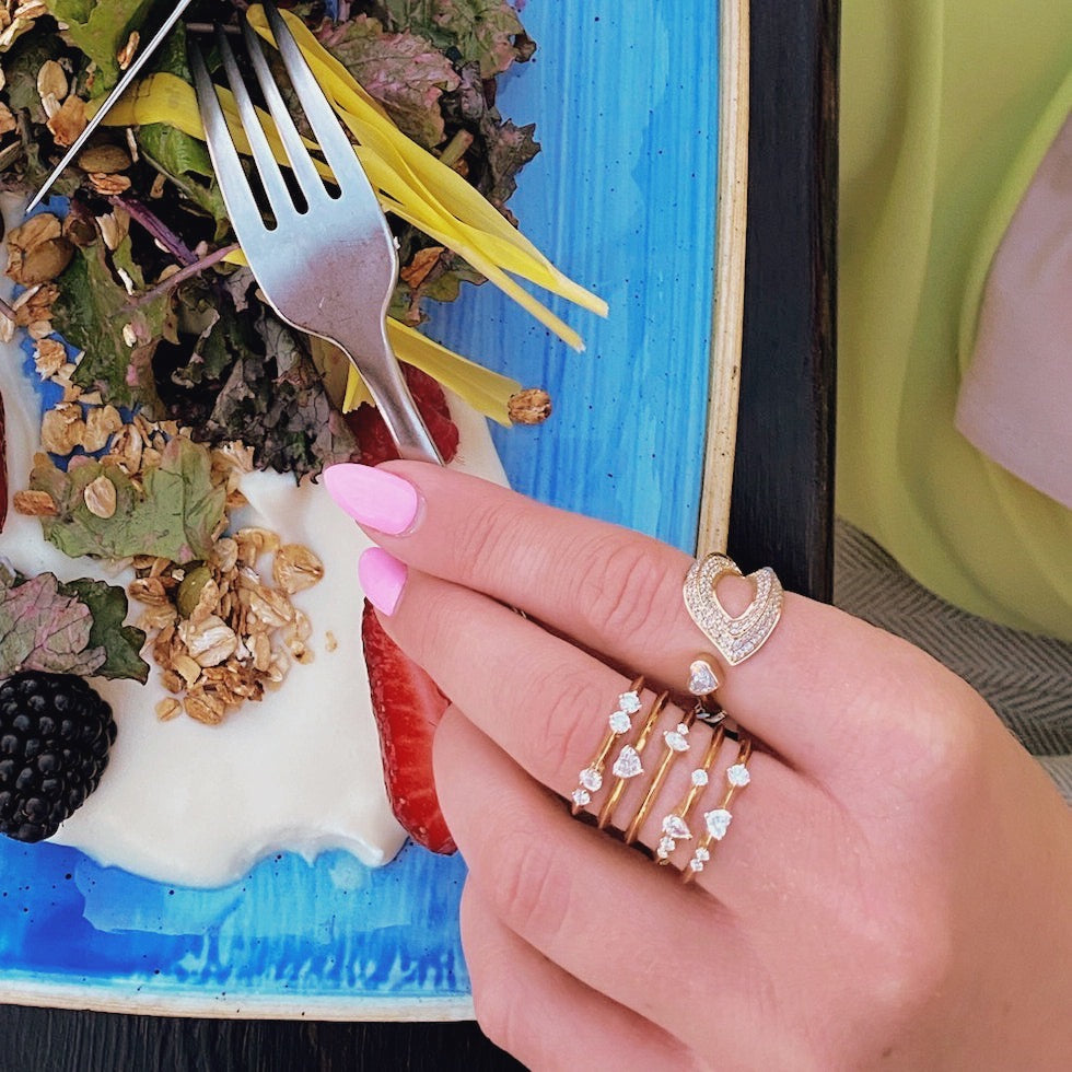 Mixed Diamonds Statement Ring