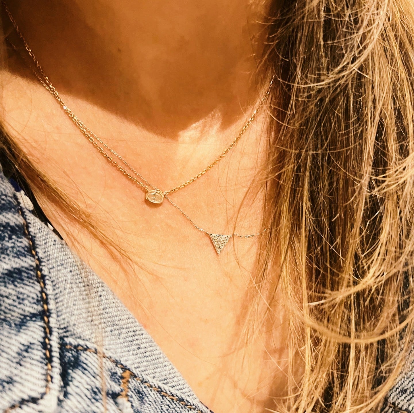 Oval Diamond Pendant