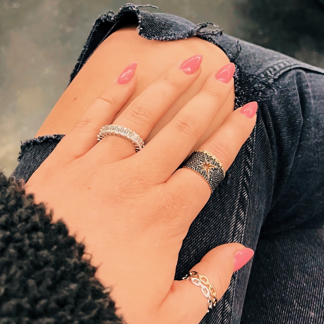 Fused Black Diamond Band