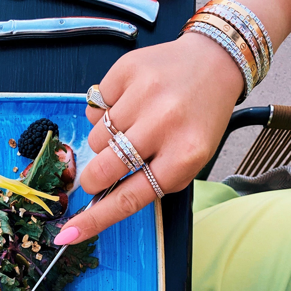 Coil Diamond Flexible Ring