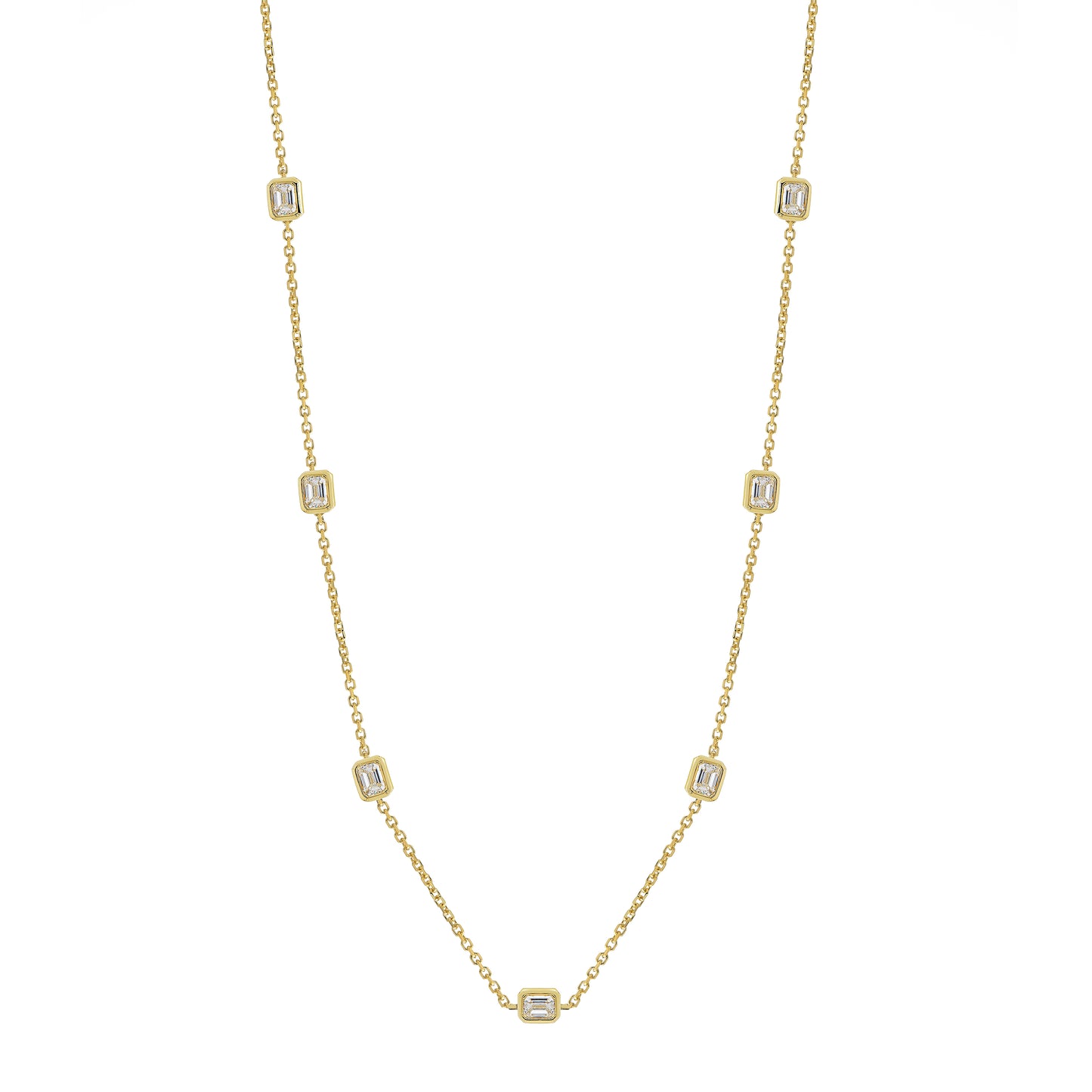 Emerald Diamond By The Yard Necklace