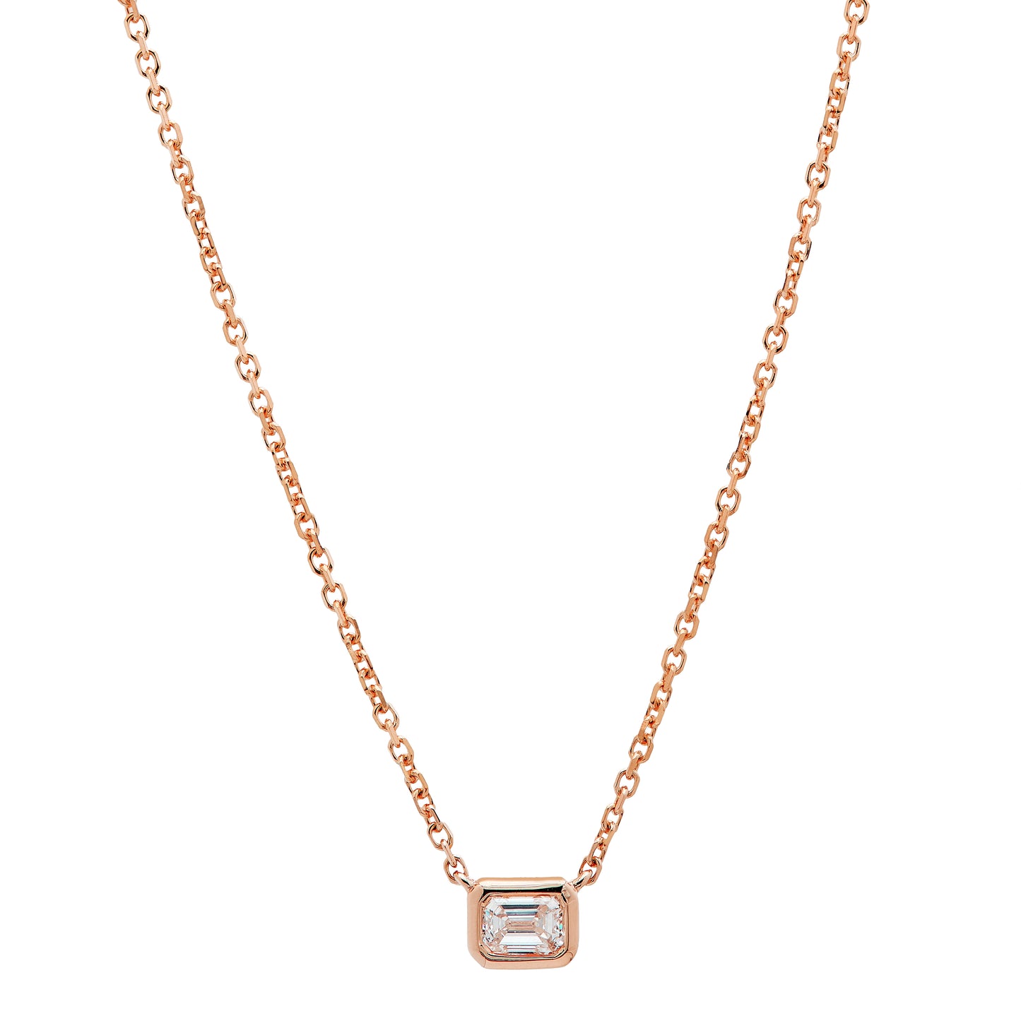 14k Emerald Diamond Pendant