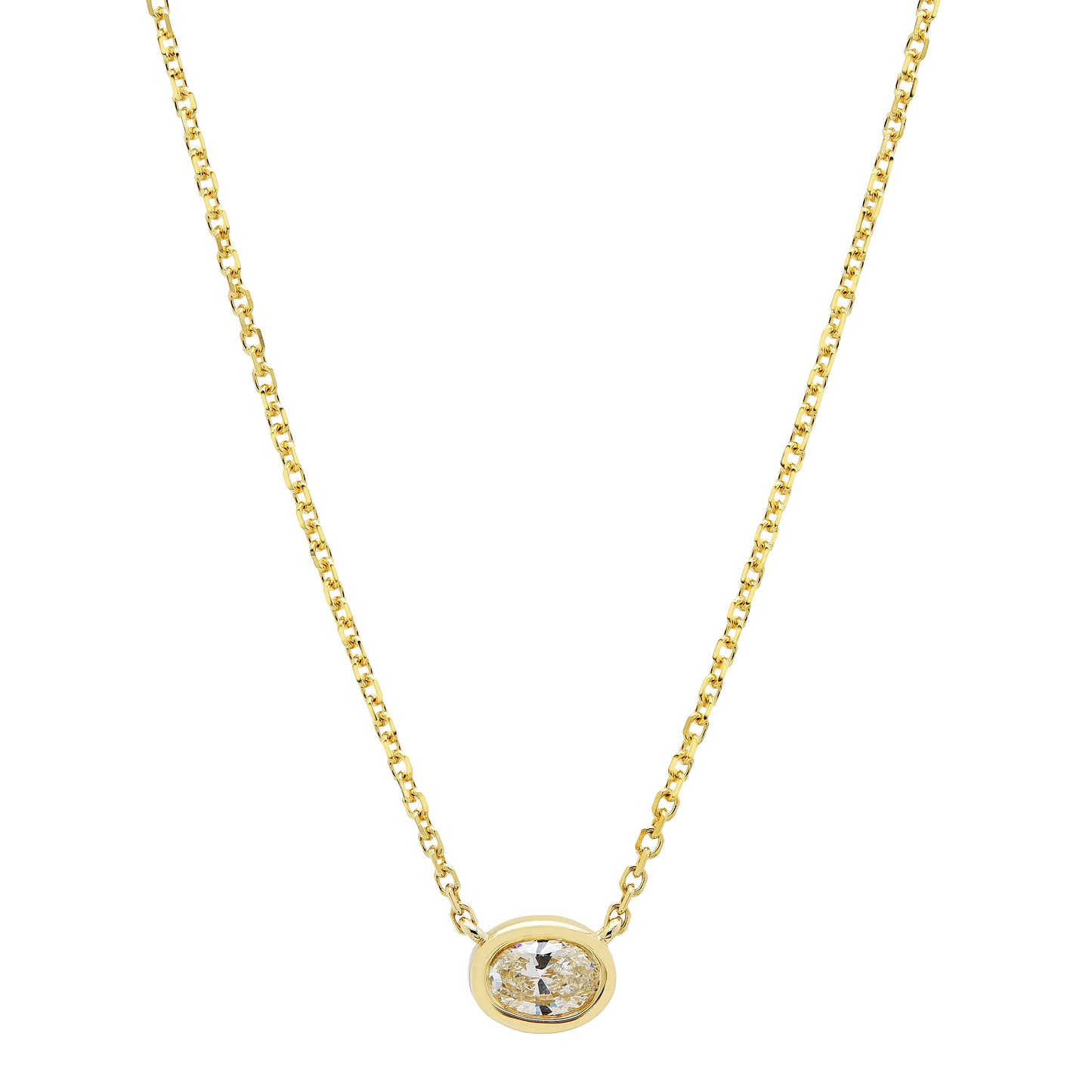 Oval shape diamond Pendant