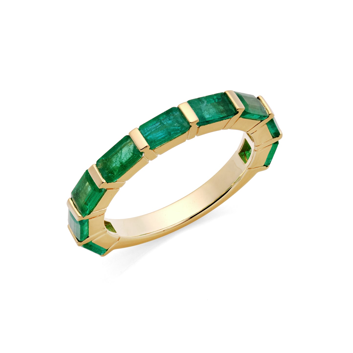 Emerald Cut Emerald Band