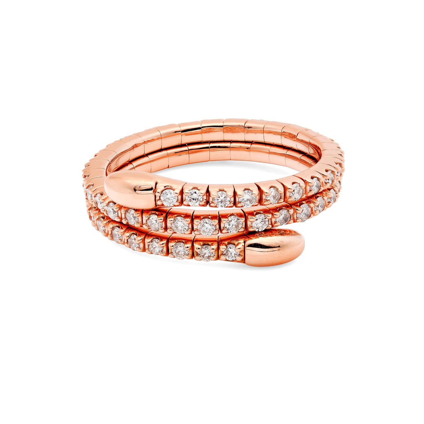 Flexible Coil Diamond Ring