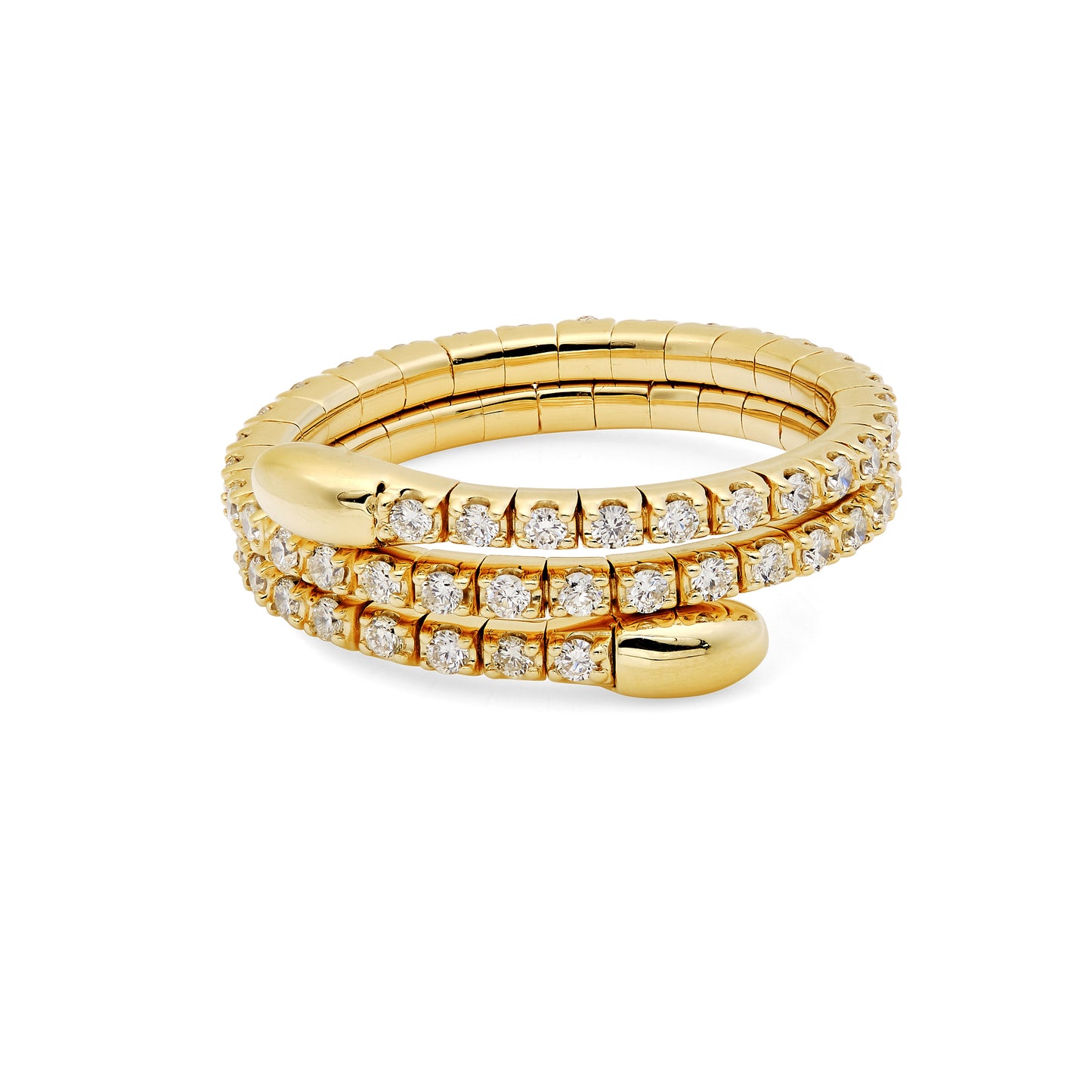 Flexible Coil Diamond Ring