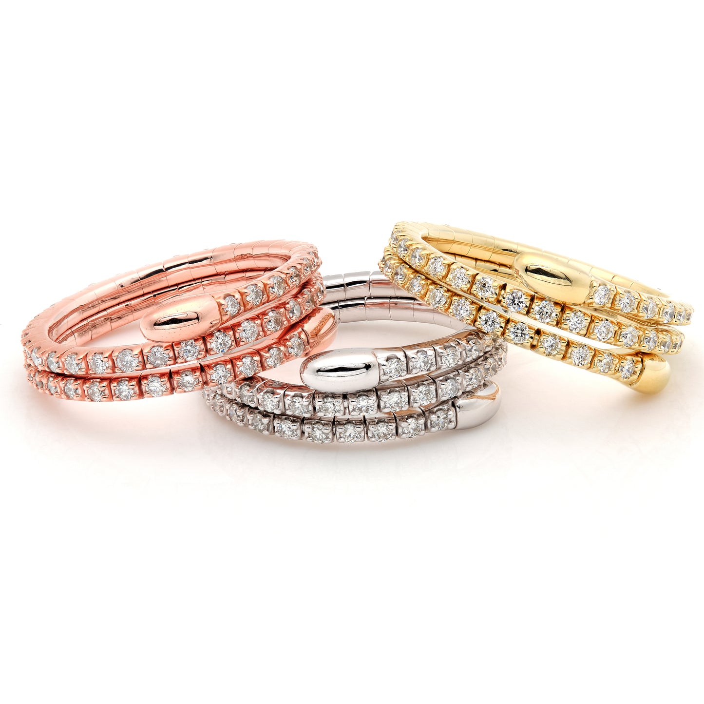 Flexible Coil Diamond Ring