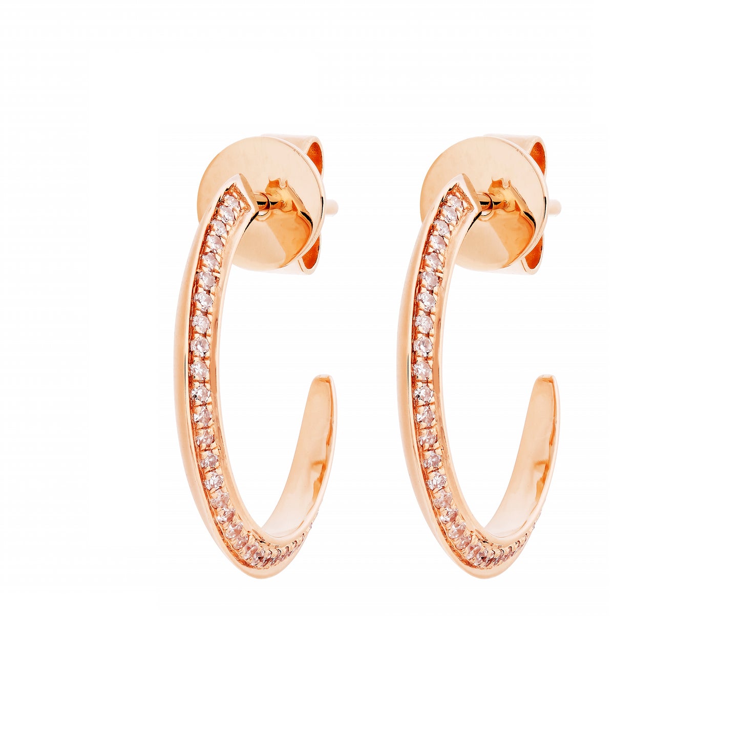 Petite Diamond Hoops
