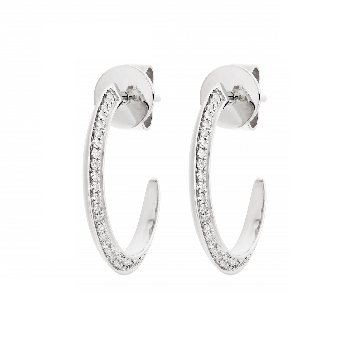 Petite Diamond Hoops