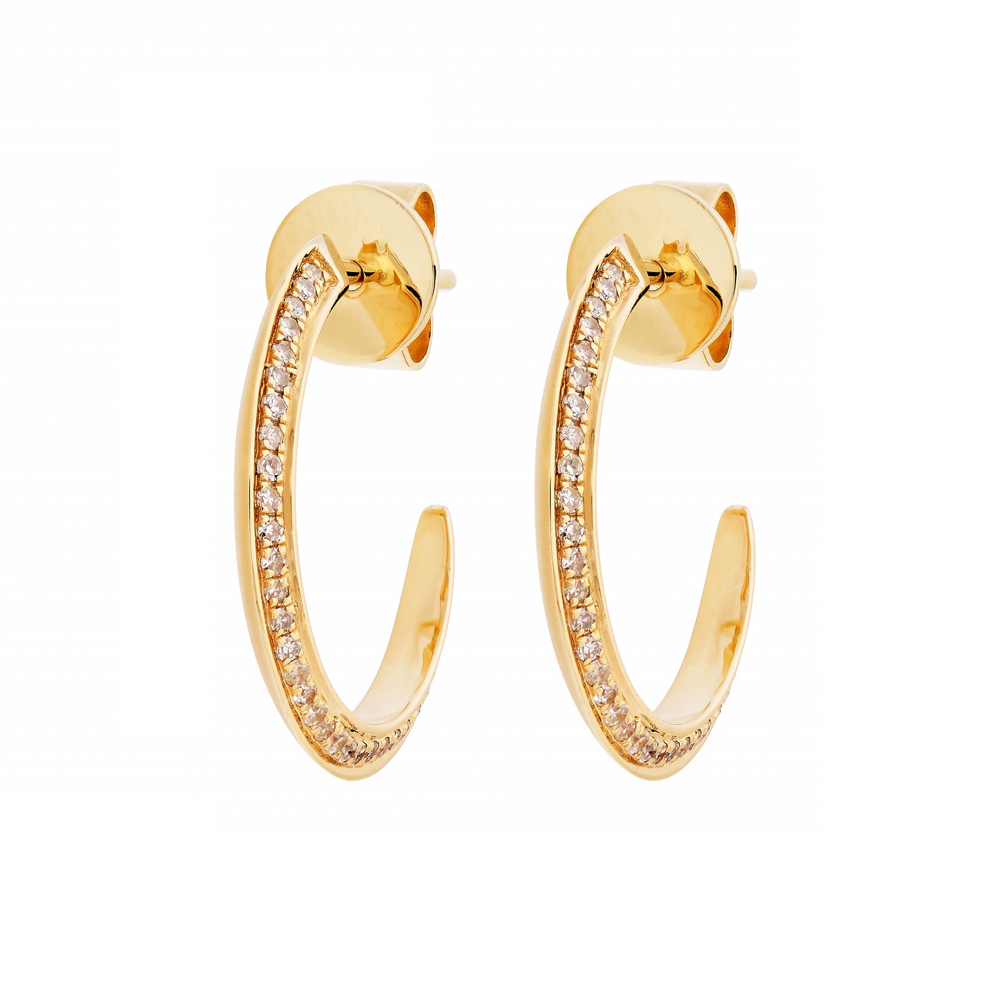 Petite Diamond Hoops