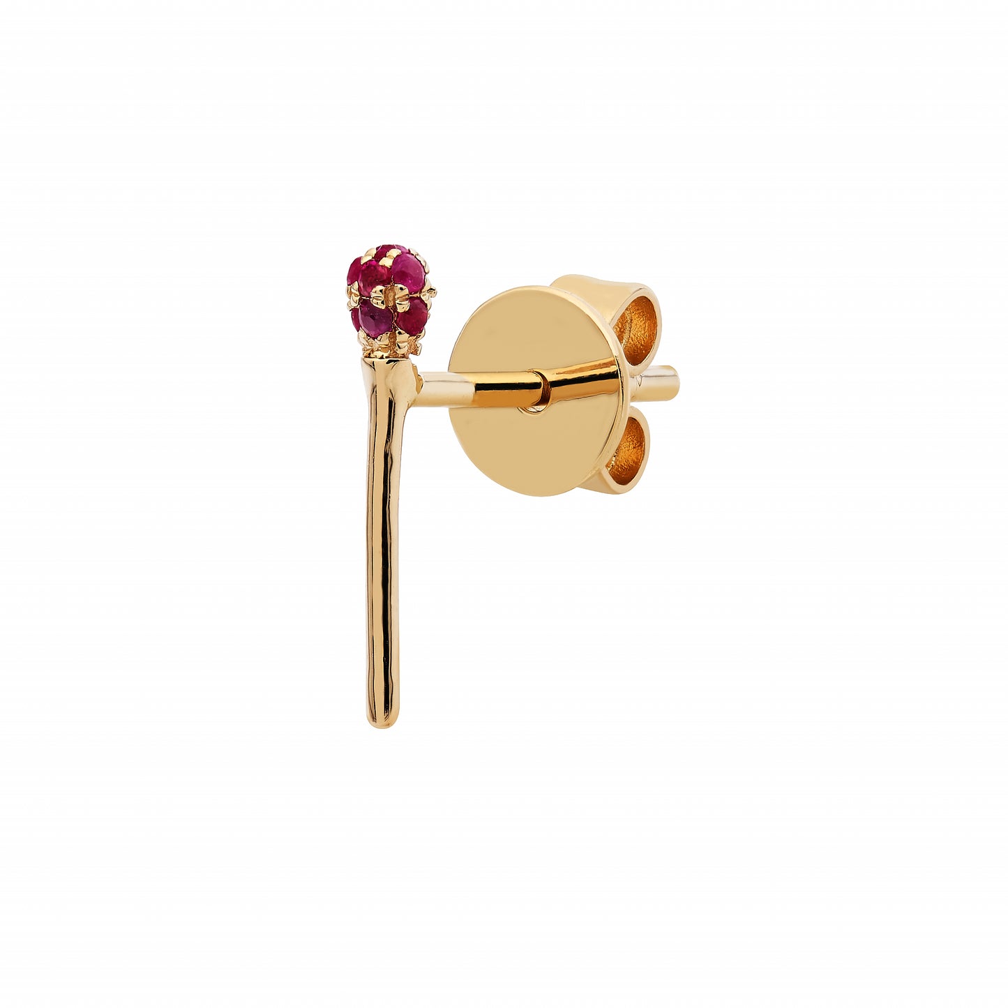 Matchstick Ruby Stud