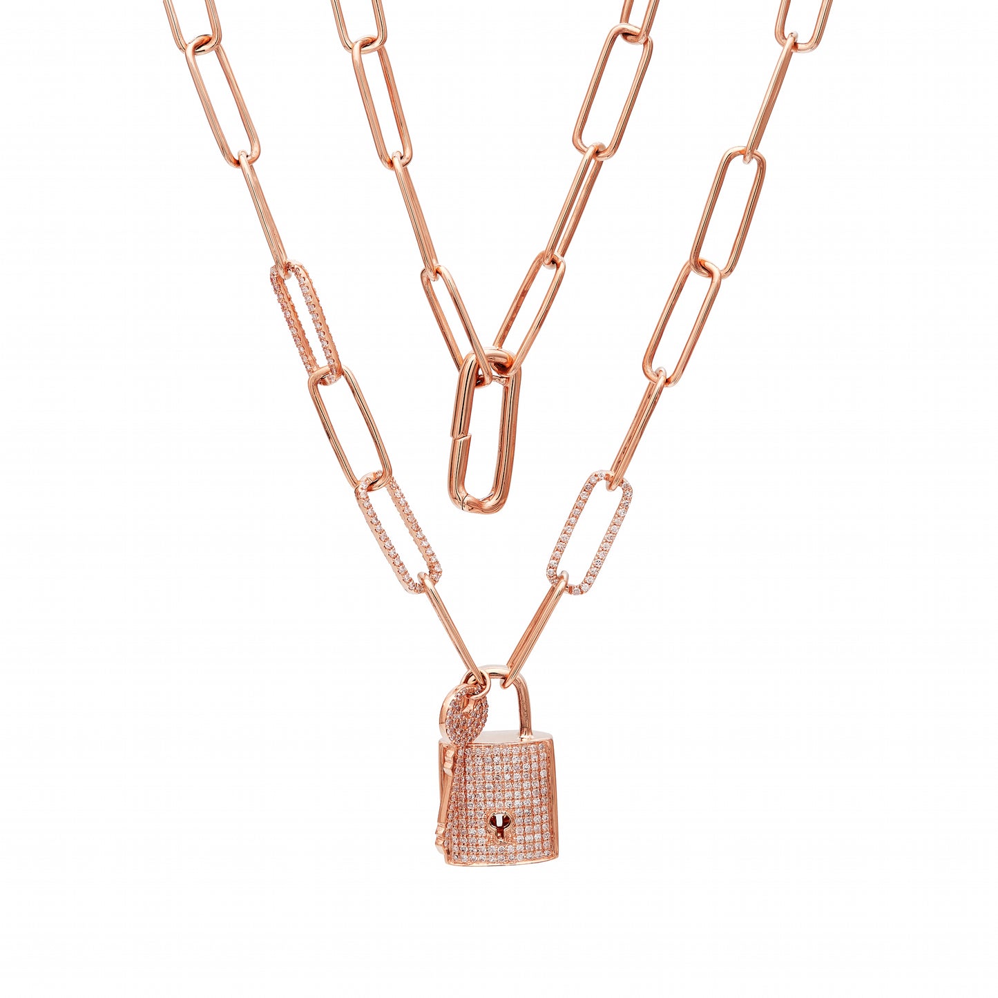 Lock & Key Diamond Necklace