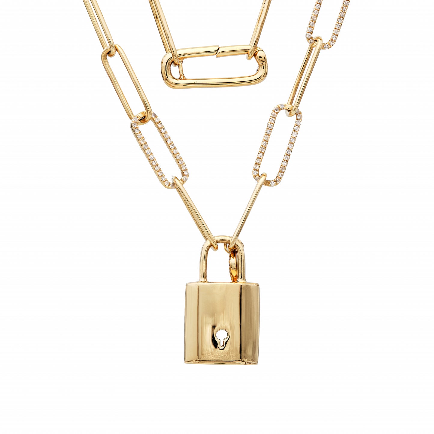Lock & Key Diamond Necklace
