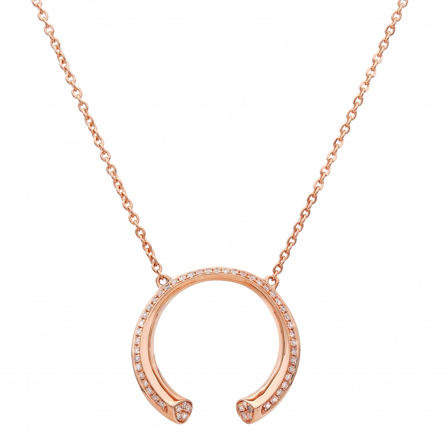 Open Circle Diamond Pendant