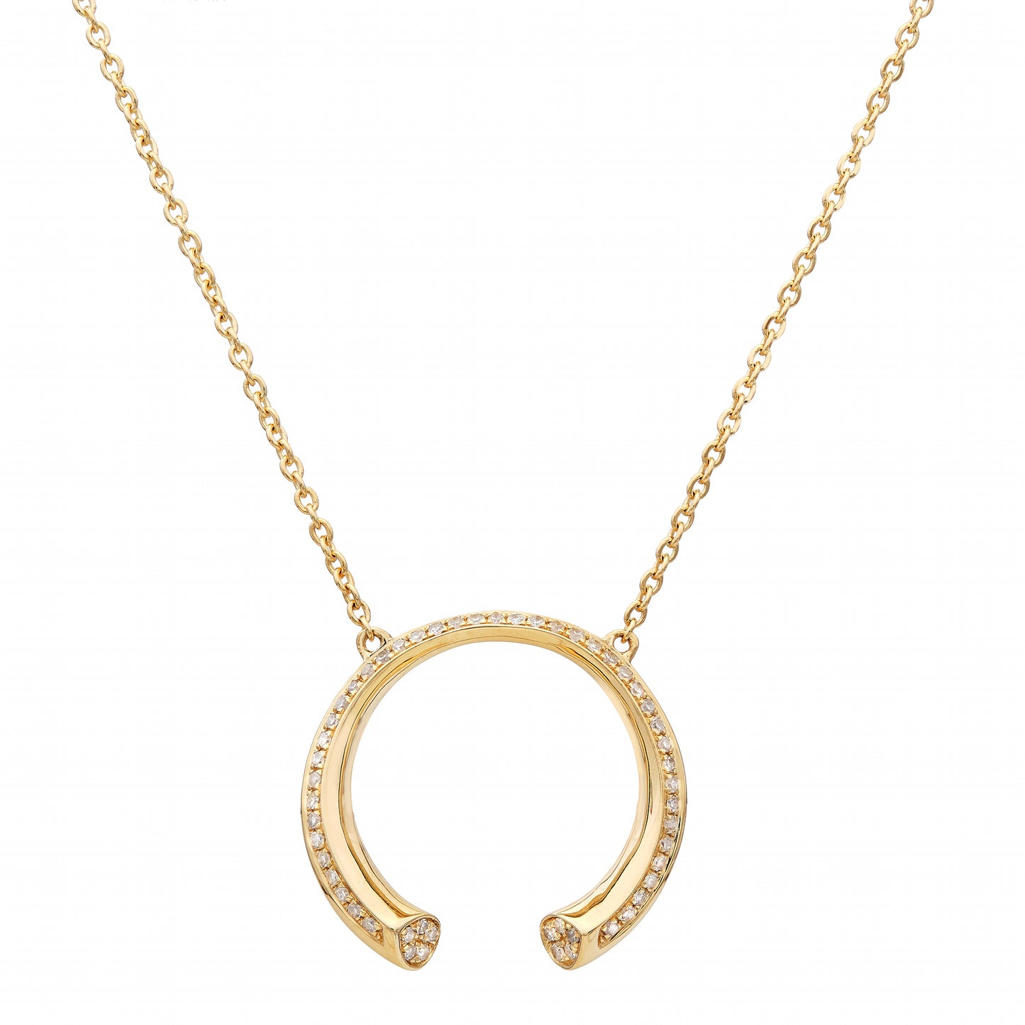Open Circle Diamond Pendant