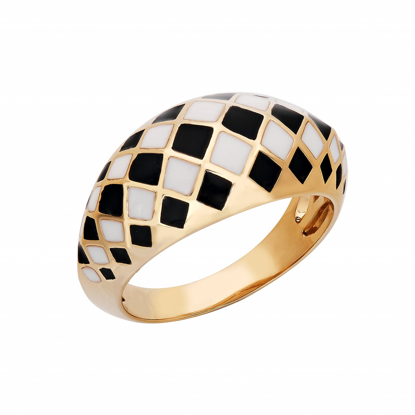 Checkerboard Pinky Ring