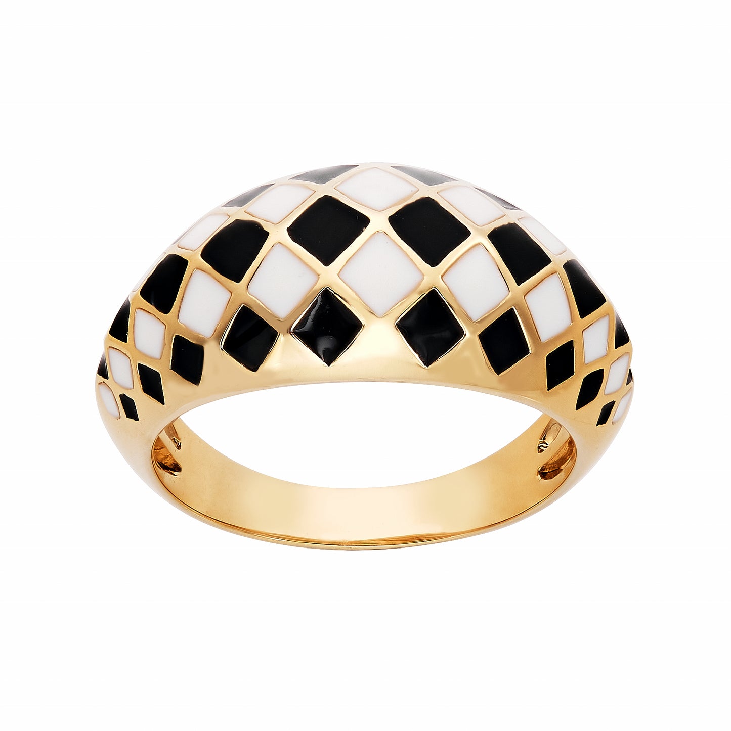 Checkerboard Pinky Ring