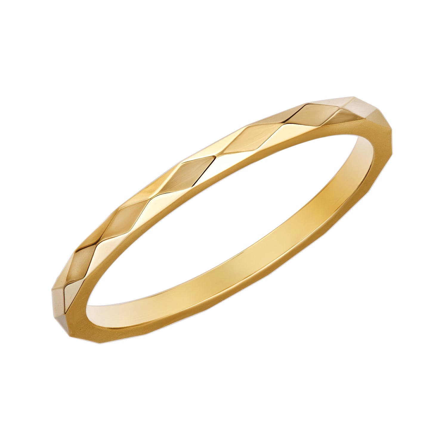 Gold Chiseled Band