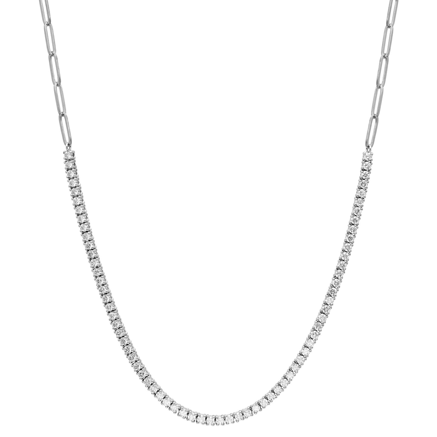 Paperclip and Tennis Necklace