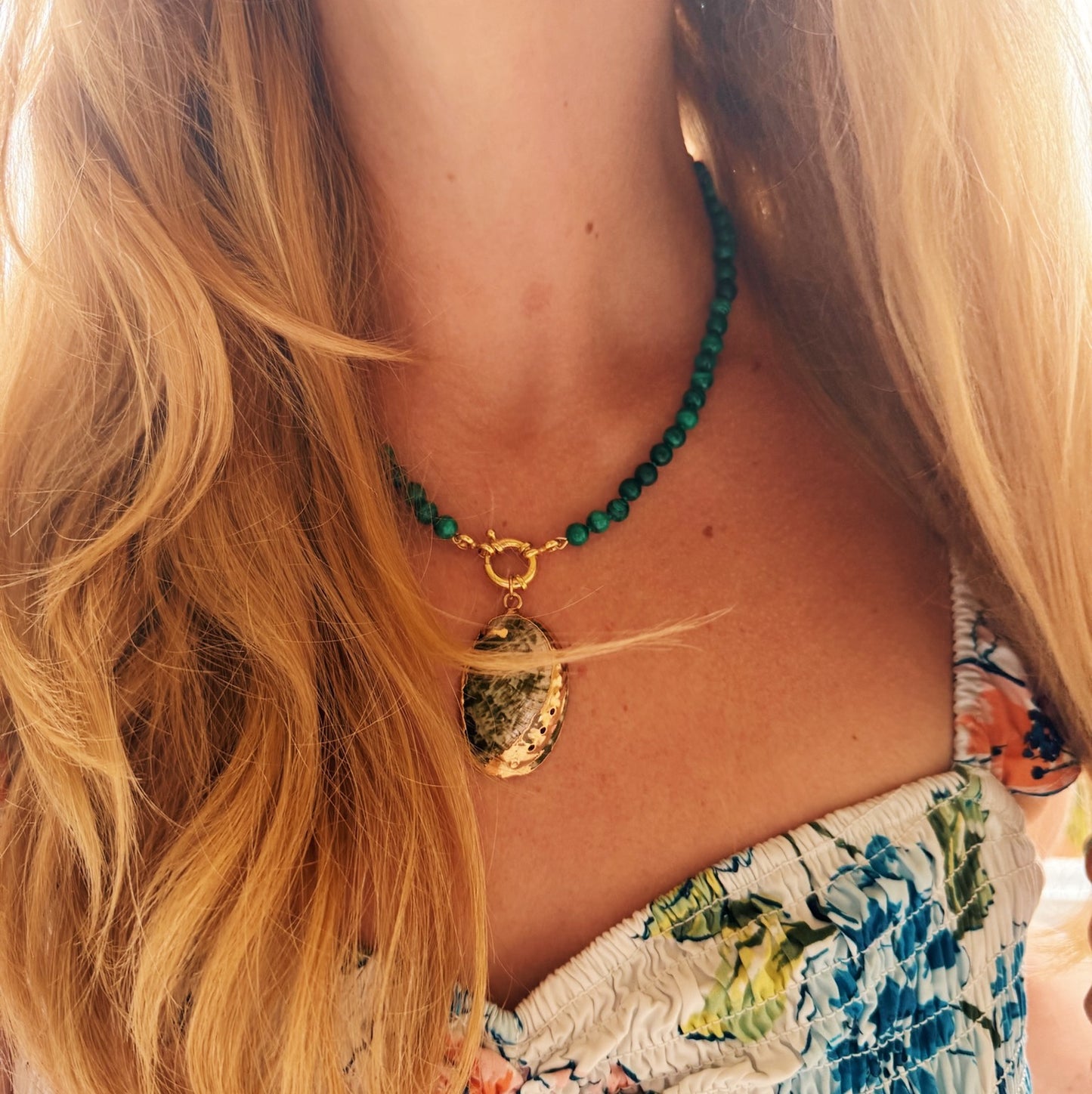 Malachite Beaded Necklace