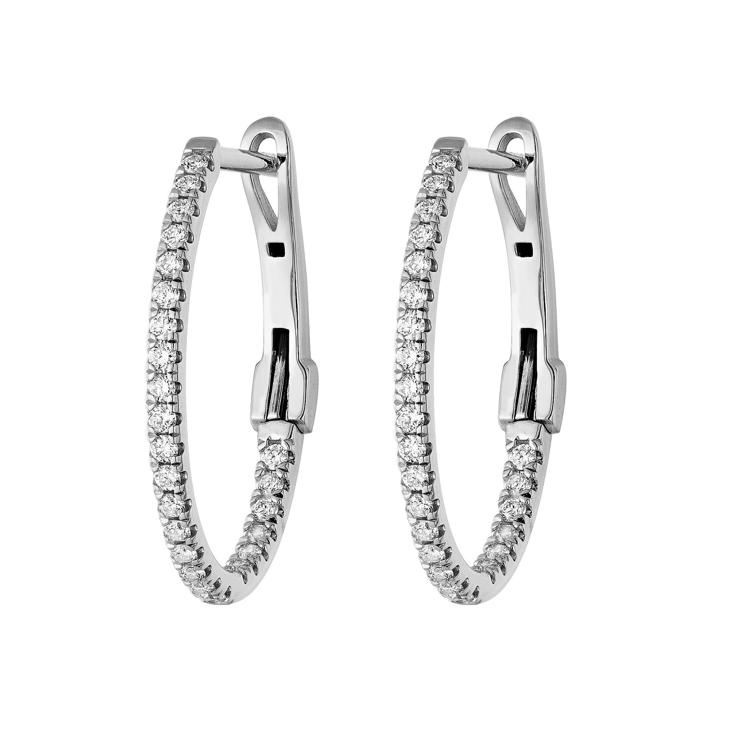 Medium Diamond Hoops