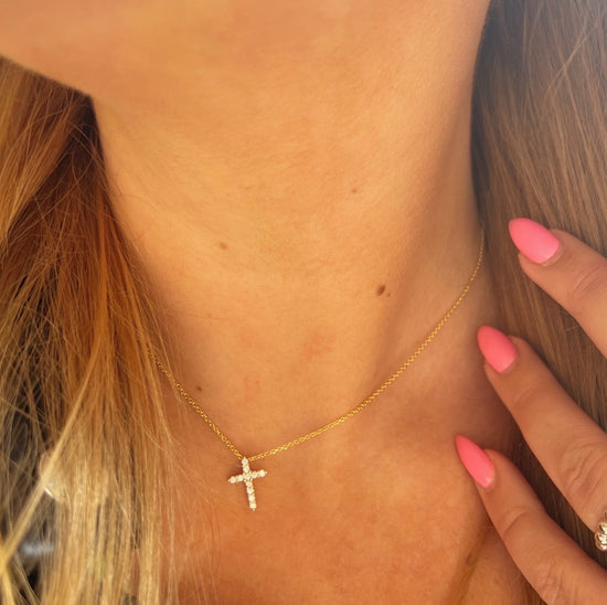 Petite Diamond Cross Pendant