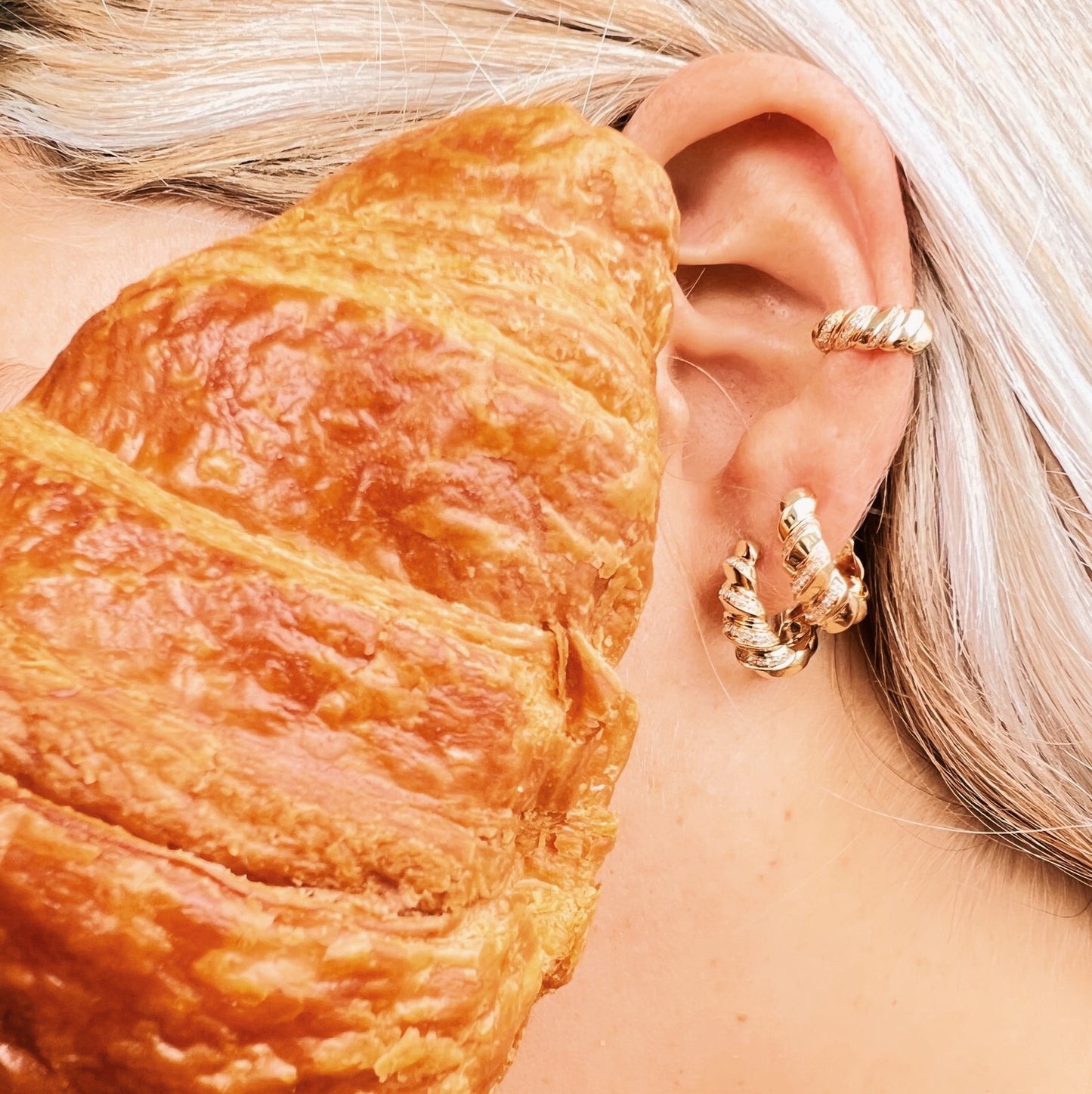 Croissant Diamond Ear Cuff