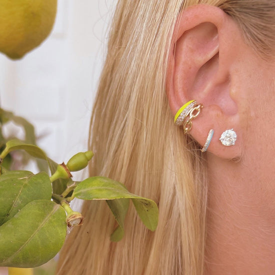 Diamond & Neon Enamel Ear Cuff