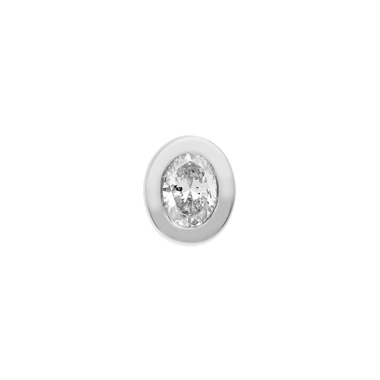 Oval Diamond Single Stud