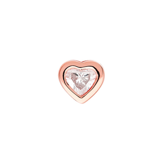 Heart Diamond Single Stud