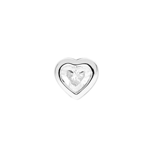 Heart Diamond Single Stud