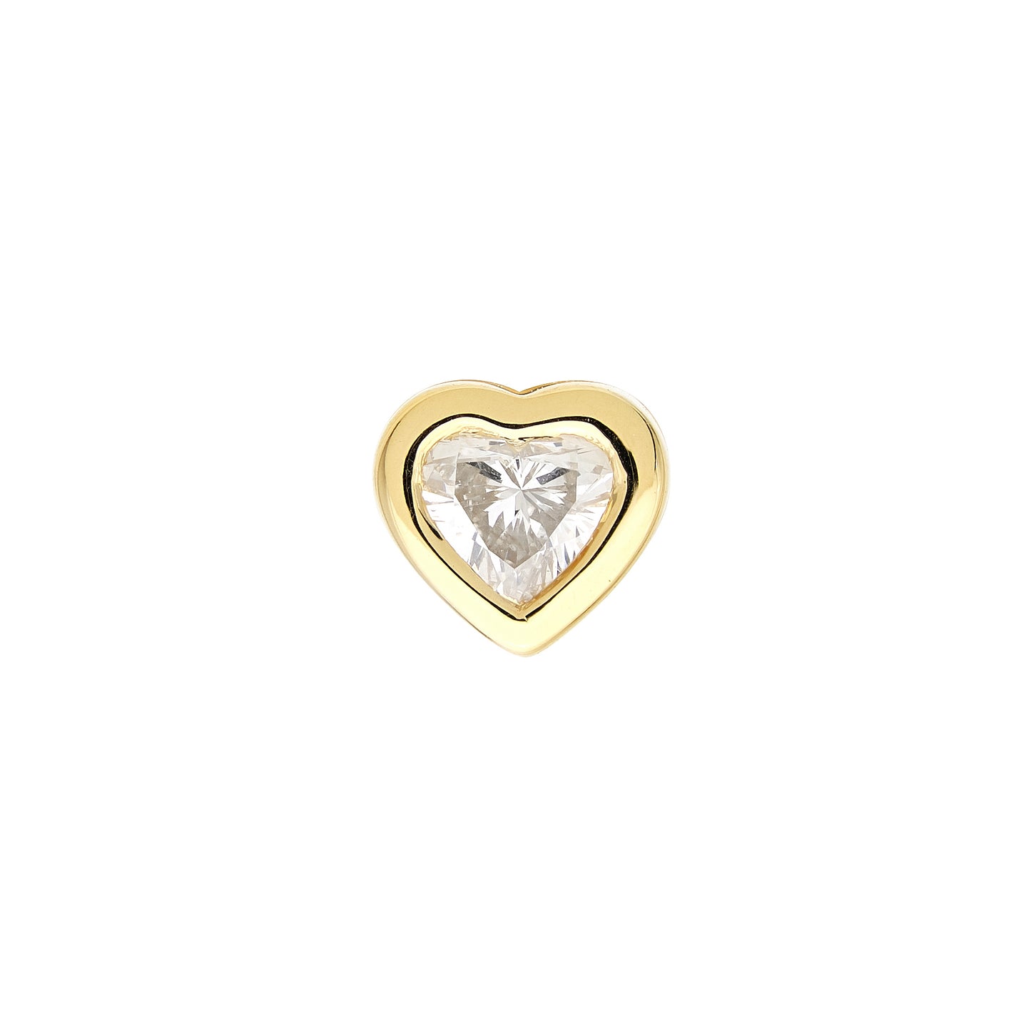 Heart Diamond Single Stud