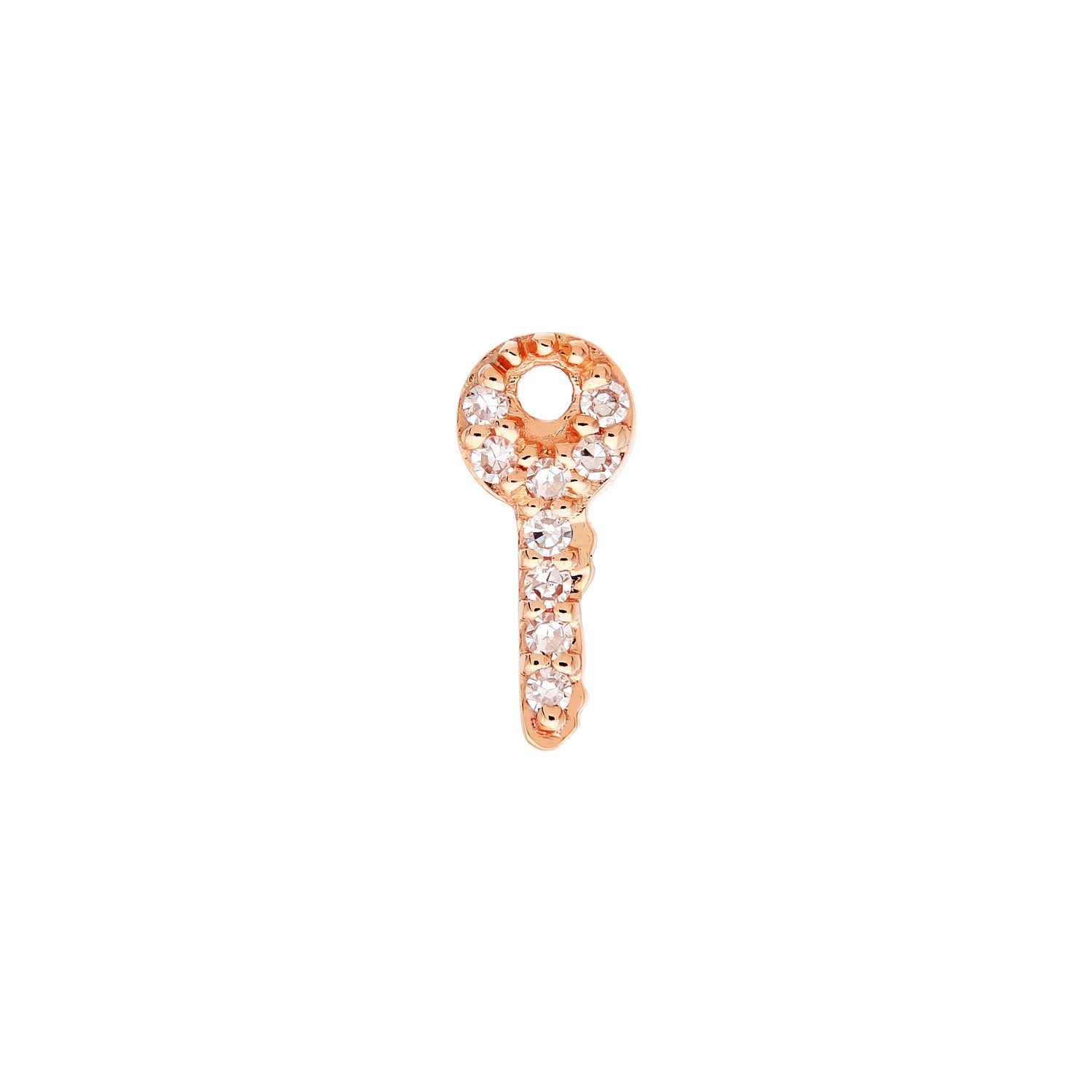 Key Sign Diamond Single Stud