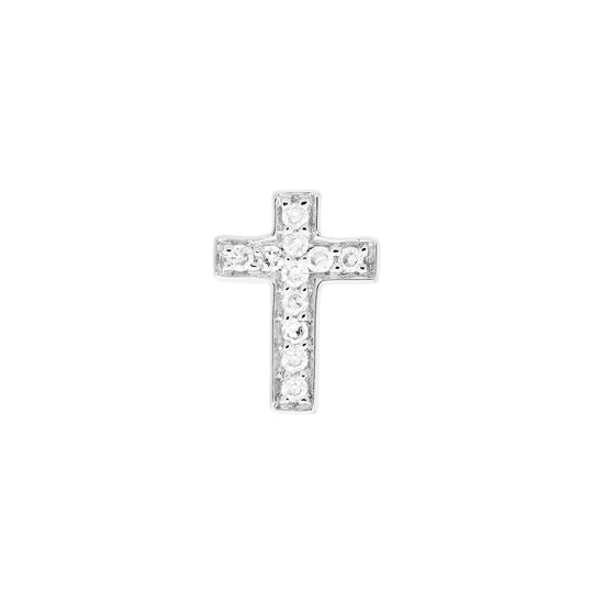 Cross Diamond Single Stud