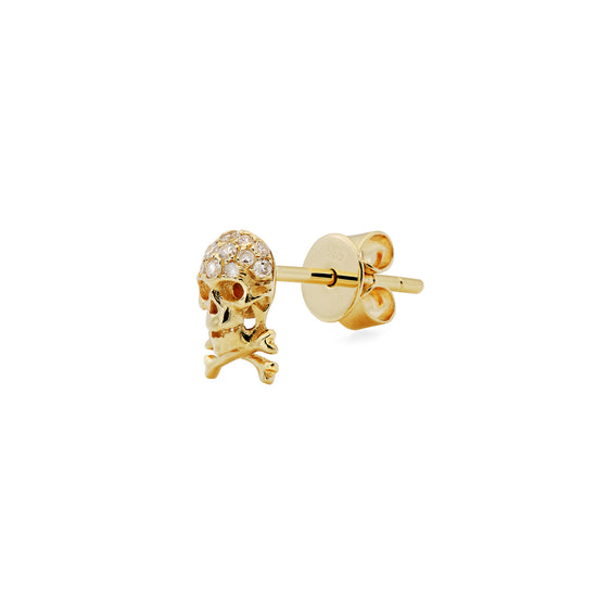 Skull Diamond Single Stud