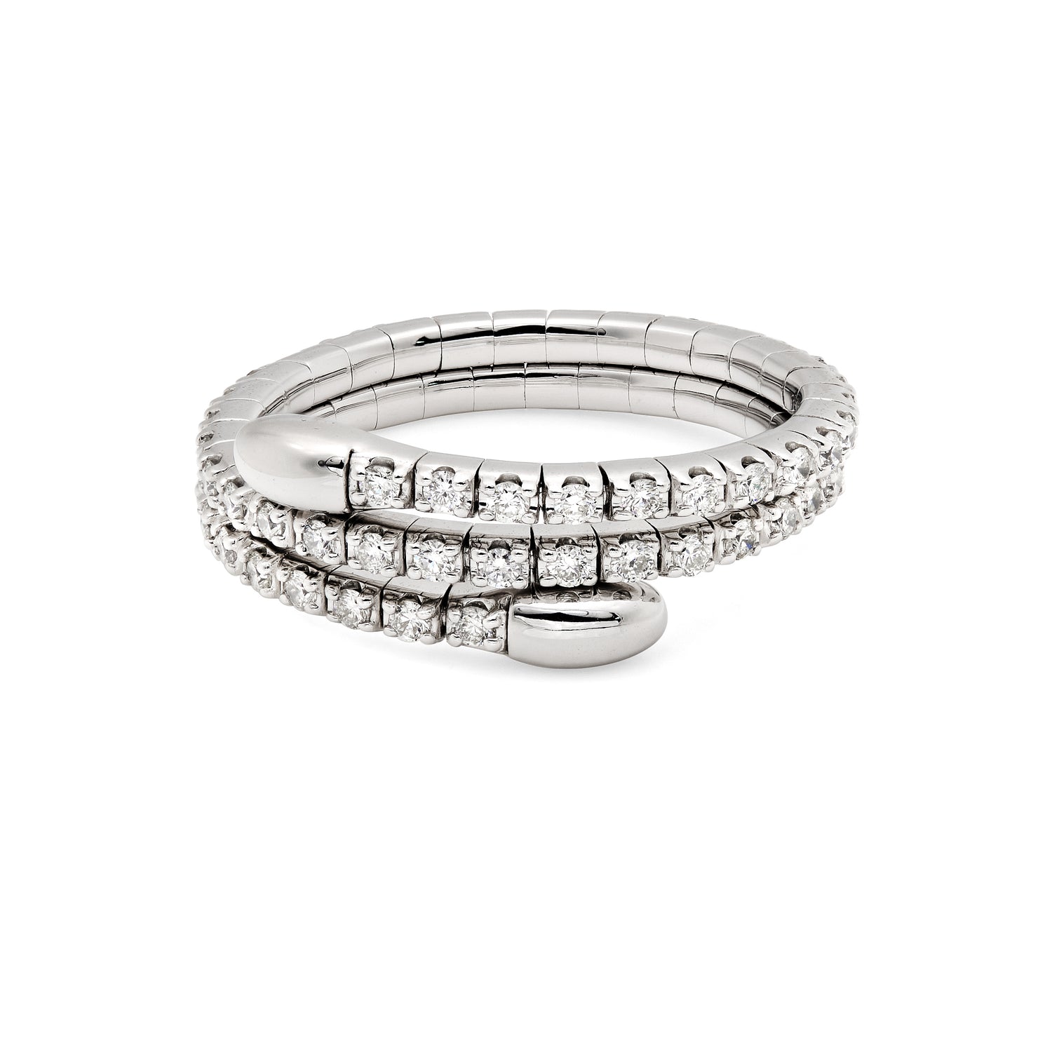 Flexible Coil Diamond Ring
