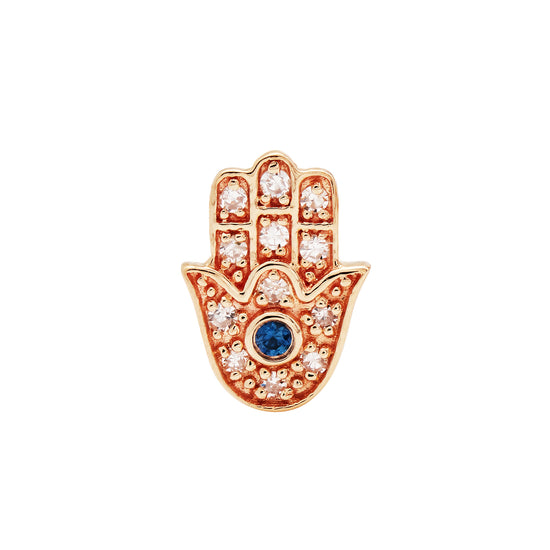 Hamsa Diamond Single Stud