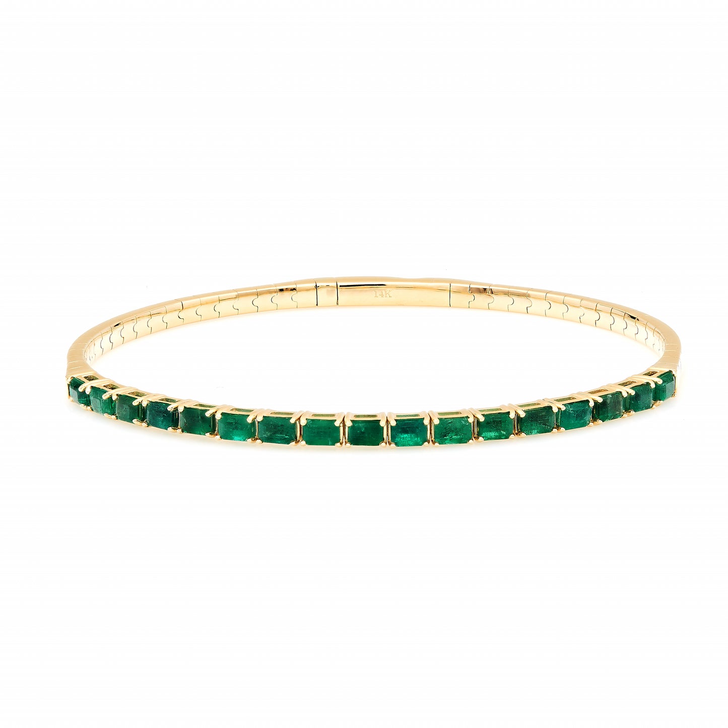 East West Green Emerald Flexible Bangle