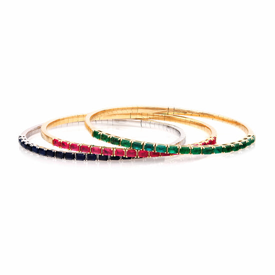 East West Ruby Flexible Bangle